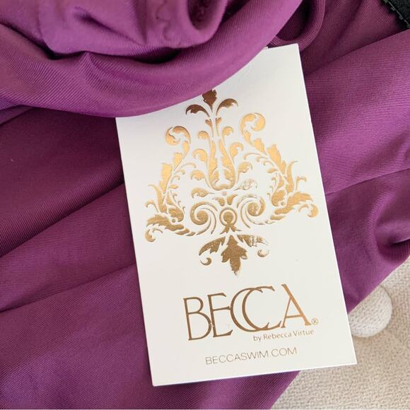 BECCA by Rebecca Virtue Socialite One Piece Swimsuit Medium NWT $124 Retail - Picture 10 of 12